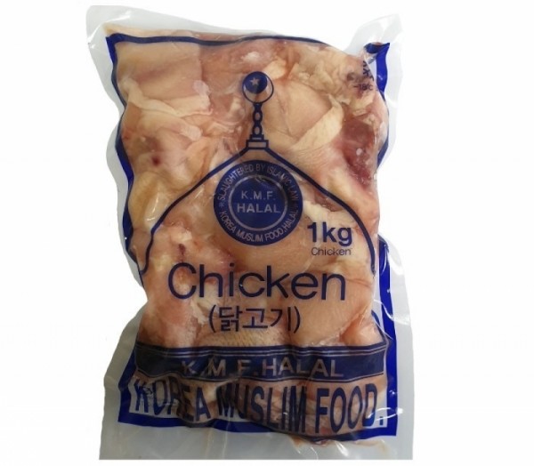 할랄마켓,halalroad Market,K.M.F 국내산 할랄 냉동닭 절단 1KG X 15팩 / K.M.F HALAL CUTTING CHICKEN 1KG X 15PACK,할랄전통방식으로 식육포장처리업 된 국내산 닭고기 입니다.